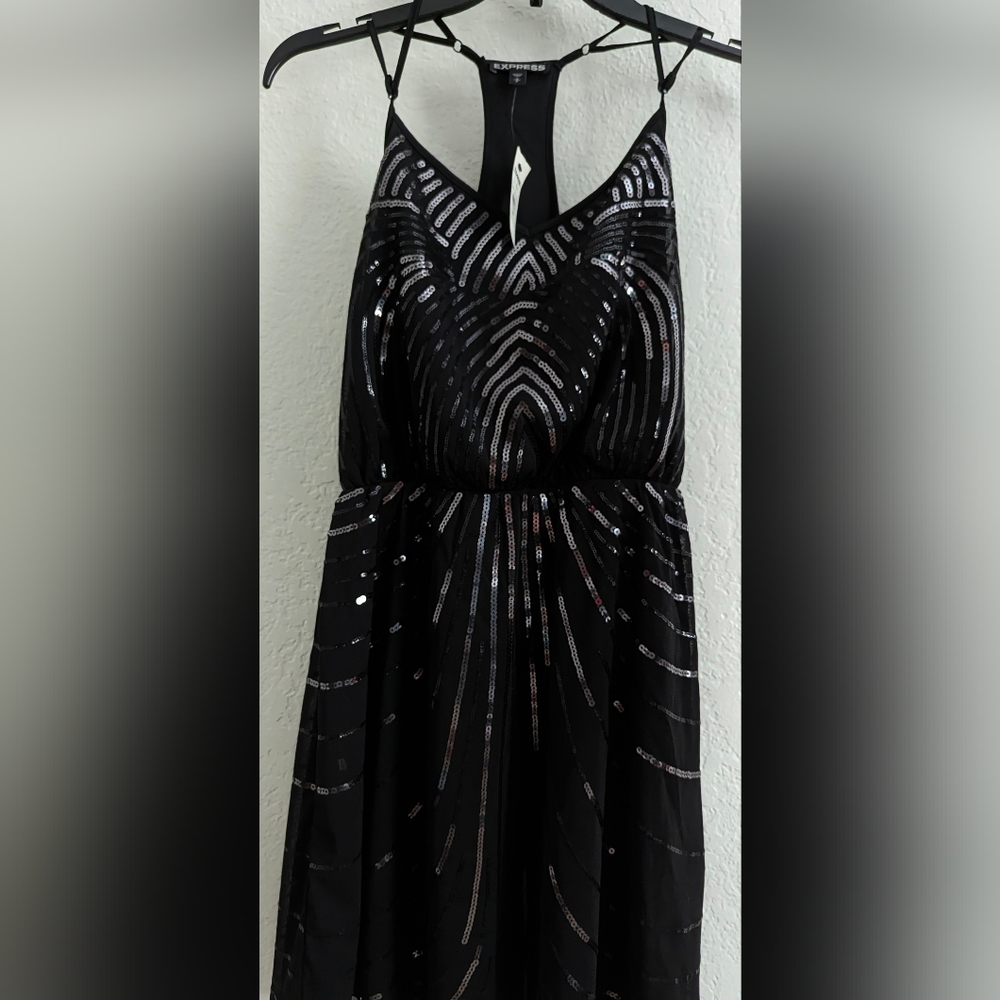 Black Sequin Express Dress